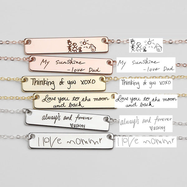 Custom Handwriting Necklace Gift for Wife or Girlfriend