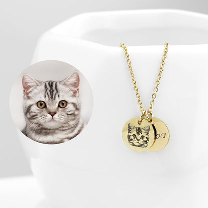 Custom Pet Name and Photo Pet Memorial Jewelry Gift