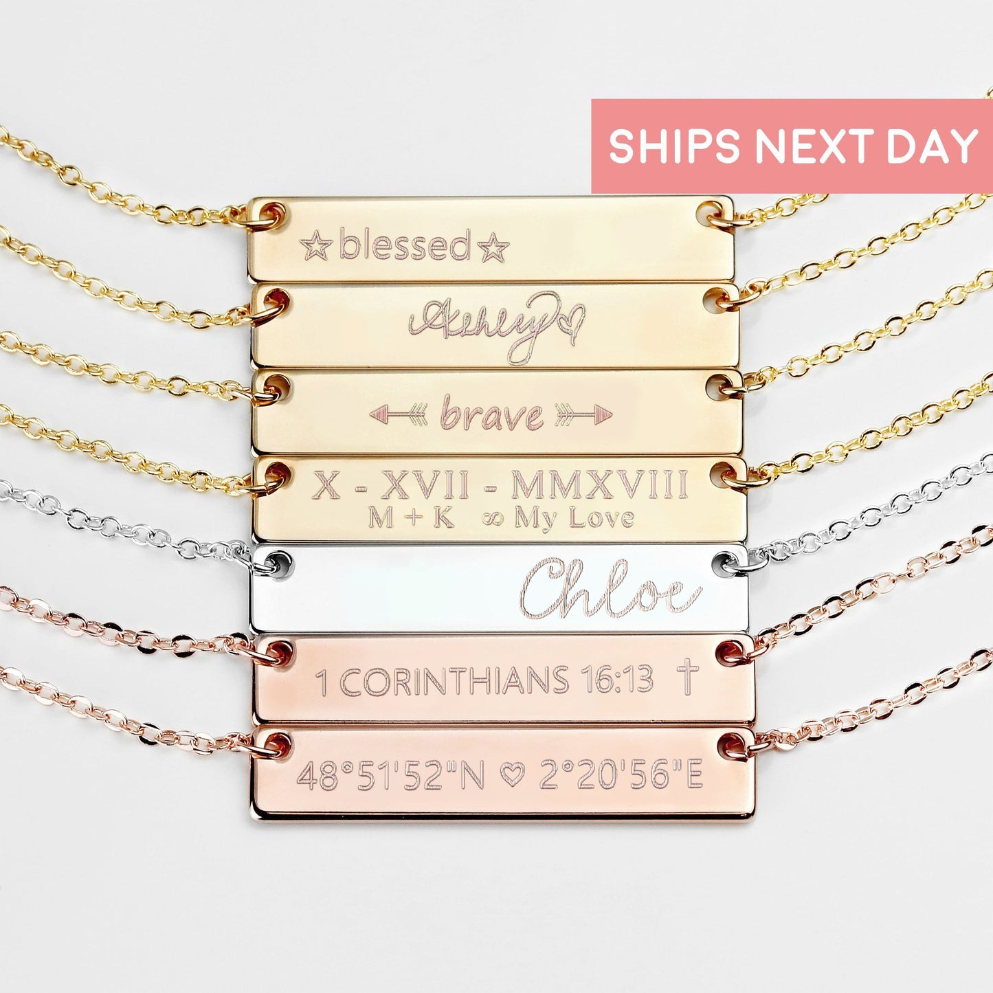 Personalized Nameplate Necklace for Gift for Girlfriend