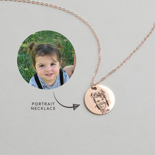 Custom Photo Necklace Gift for Girlfriend or Baby Girl