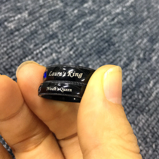 His Queen & Her King Promise Rings with Colored Accent Stones