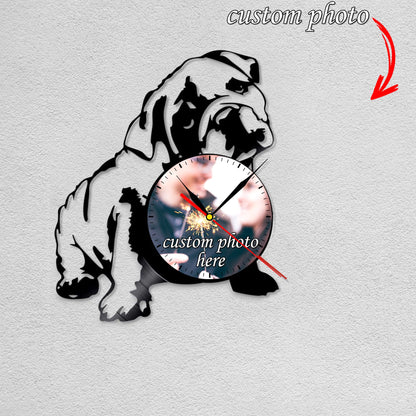 Personalized Pet Memorial Wall Clock – Custom LP Record, Silent Quartz Movement