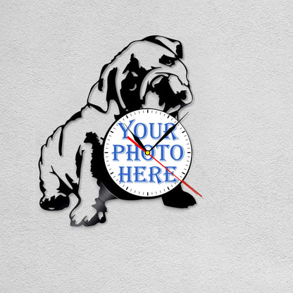 Personalized Pet Memorial Wall Clock – Custom LP Record, Silent Quartz Movement