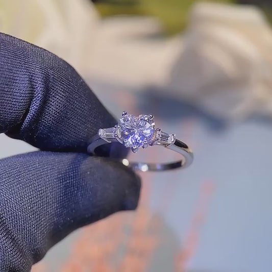 1 Carat Moissanite Solitaire Diamond Ring for Women
