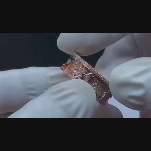 Engraved Kinetic Gears Fidget Ring