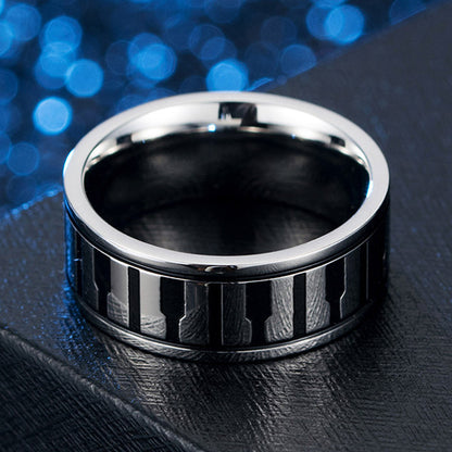 Customized Guy Promise Ring 8mm Titanium