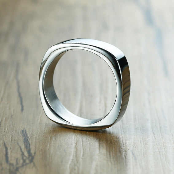 Customized Guy Promise Ring 7mm Titanium