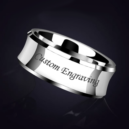 Marriage Band for Men Tungsten with Engraving