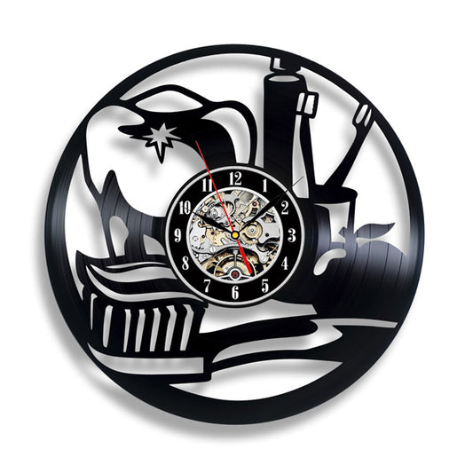 Unique Vinyl Record Clock Gift for Dentist Gullei.com