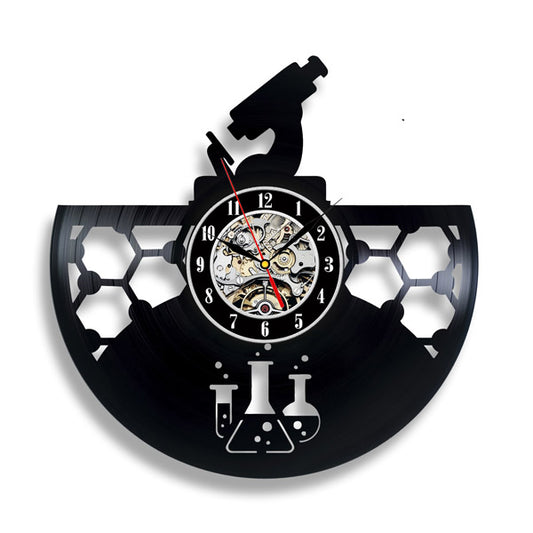 Gift for Scientist Decorative Vinyl Record Clock Gullei.com