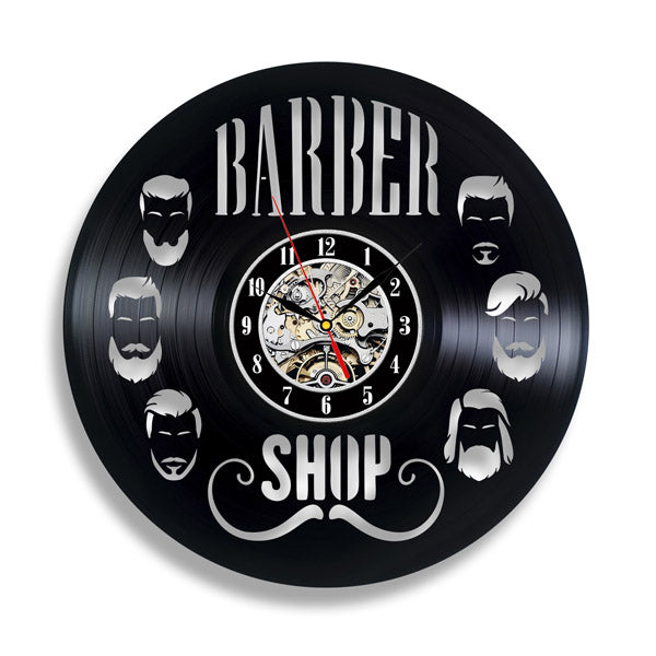 Custom Barber Shop Vinyl Record Clock Gift Gullei.com
