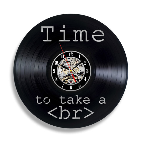 Gift for Programmer Vinyl Record Wall Clock Gullei.com