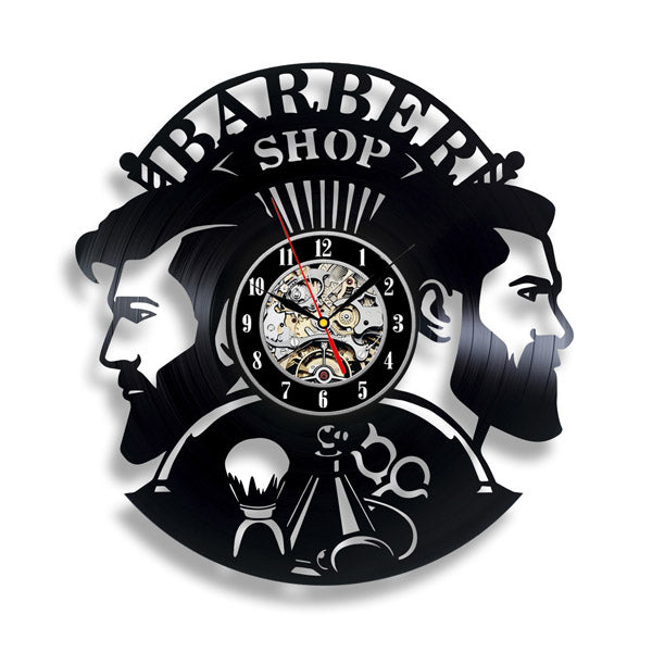 Custom Barber Shop Vinyl Record Wall Clock Gift Gullei.com