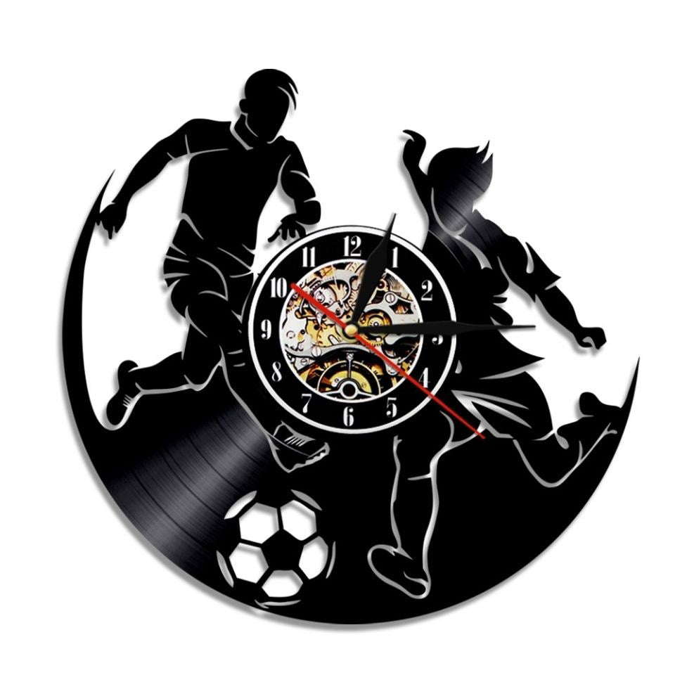 Gift for Soccer Player Lp Record Clock Gullei.com