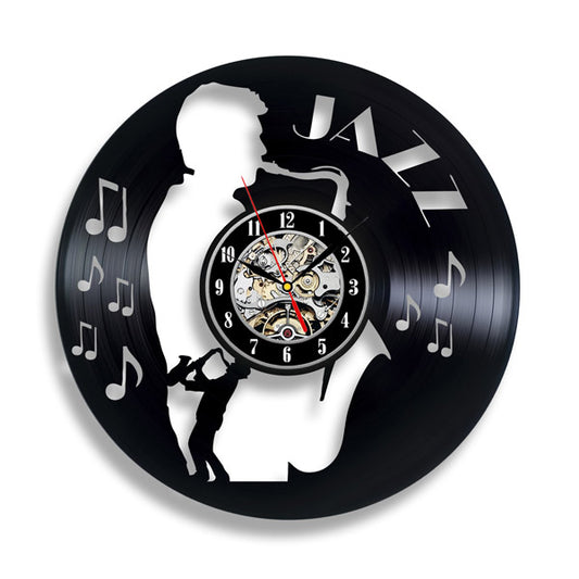 Unique Gift for Jazz Lovers Vinyl Record Clock Gullei.com