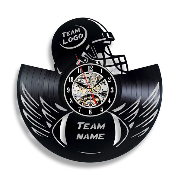 American Football Team Custom Vinyl Record Clock Gift Gullei.com