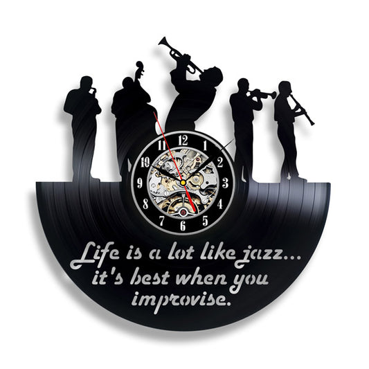 Birthday Gift for Jazz Lovers Vinyl Record Clock Gullei.com