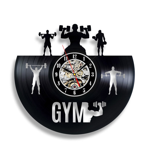 Custom Gift for Gym Owner Vinyl Record Clock Gullei.com