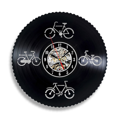 Gift for Cycling Lover Vinyl Record Clock Gullei.com