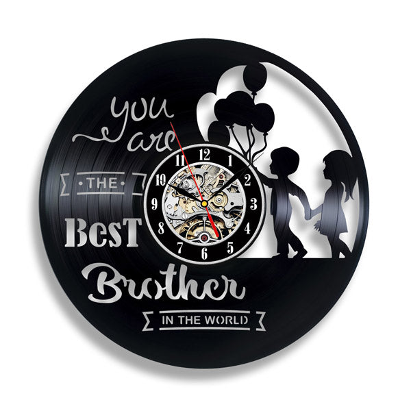 Birthday Gift for Brother Vinyl Record Custom Clock Gullei.com