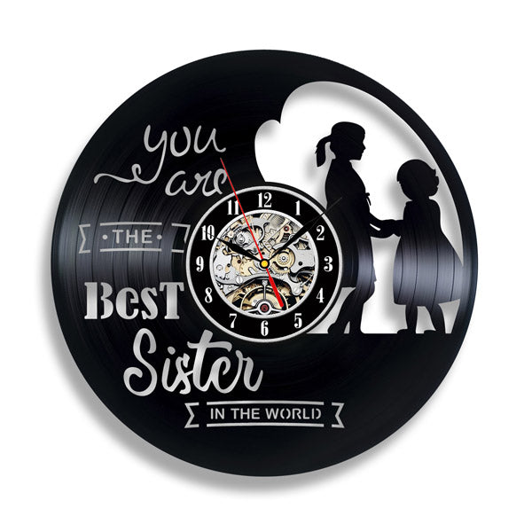 Gift for Sister Vinyl Record Custom Clock Gullei.com