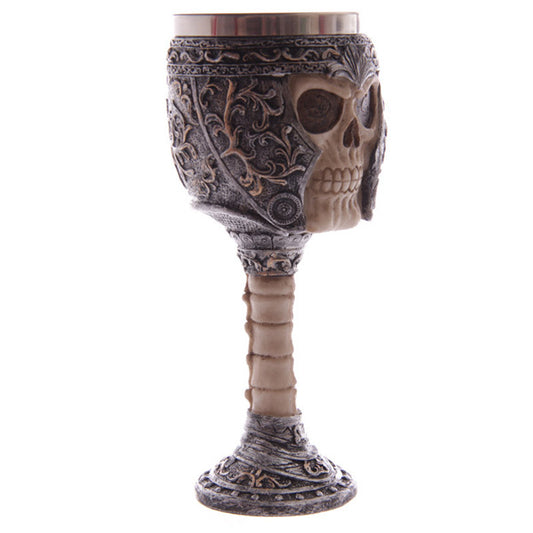 Skull Ceramic Steel Goblet Cup Gullei.com