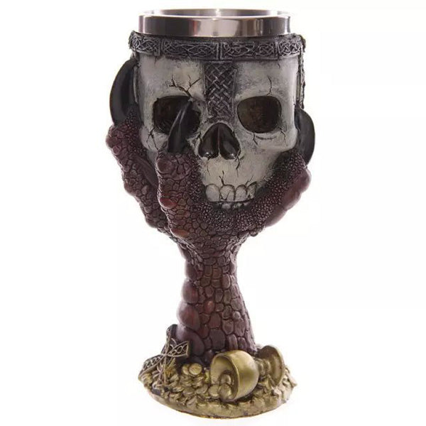 Ceramic Steel Skull Goblet Cup Gullei.com