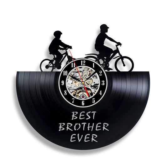 Best Brother Ever Gift Custom Vinyl Record Clock Gullei.com
