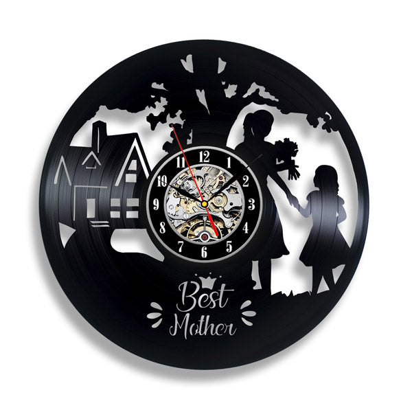 Personalized Mothers Day Gift Vinyl Record Clock Gullei.com