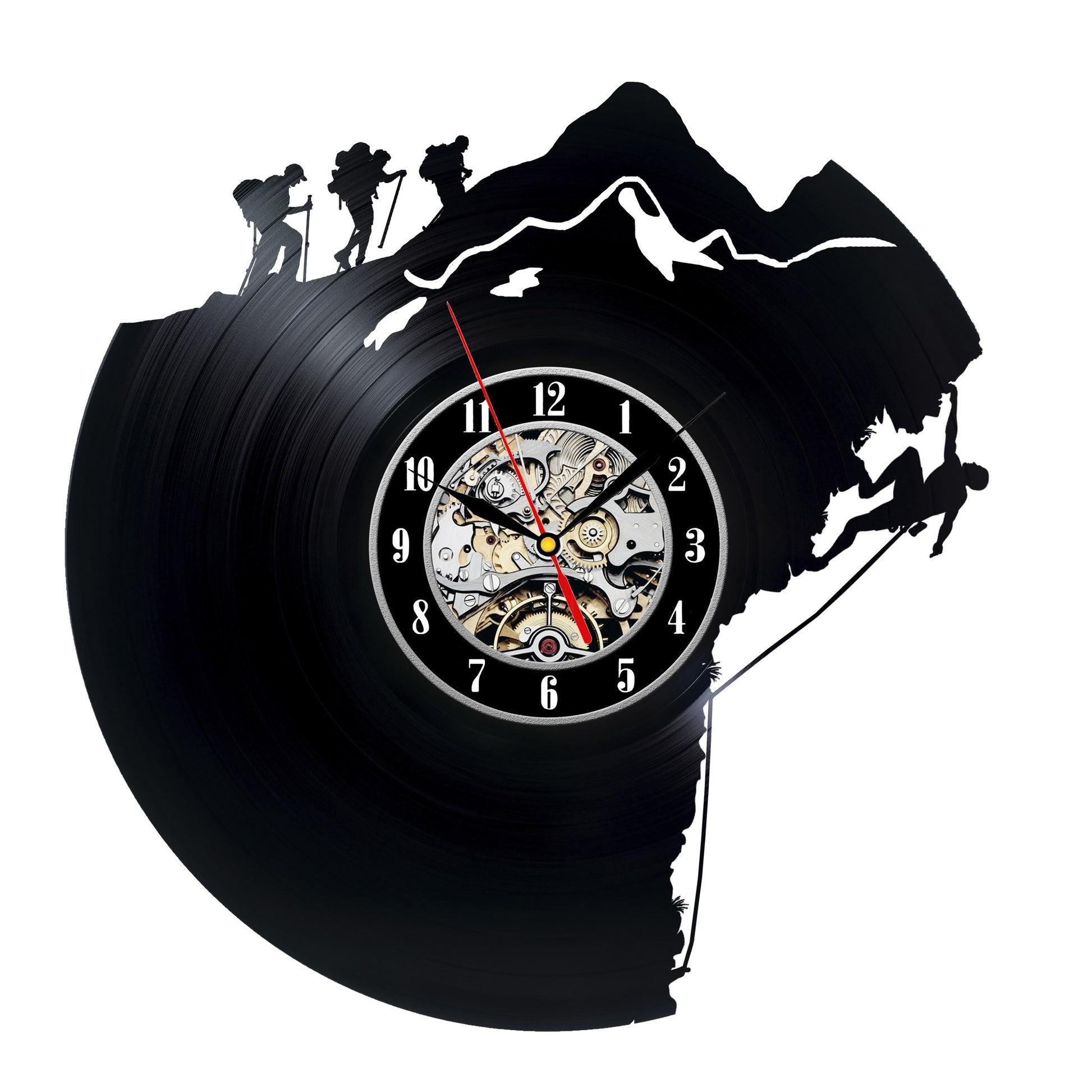 Decorative Unique Vinyl Record Wall Clock Gift for Climbers Gullei.com