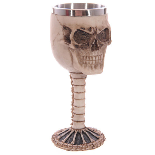Realistic Skeleton Ceramic Steel Goblet Cup Gullei.com