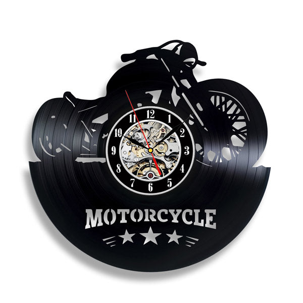 Gift for Motorcyclists Vinyl Record Clock Gullei.com