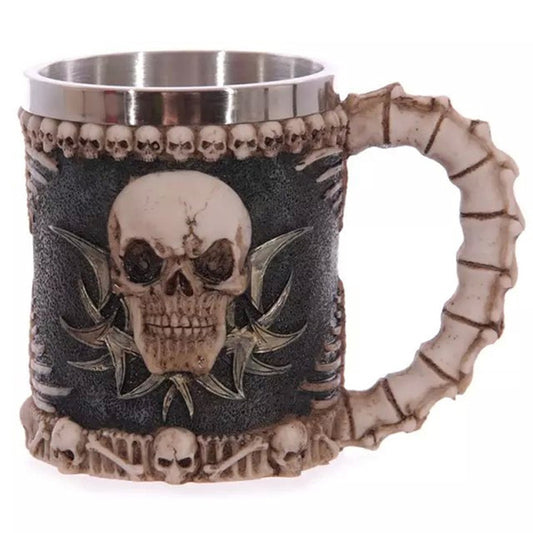 Realistic Skull Skeleton Steel Cup Halloween Gift Gullei.com