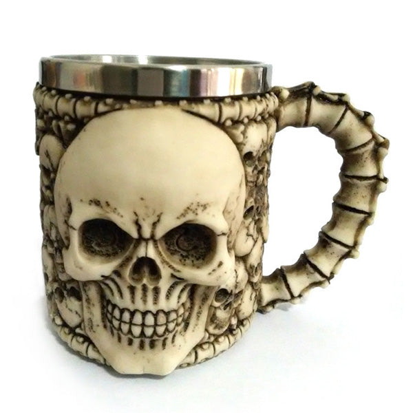 Realistic Skull Skeleton Coffee Cup Halloween Gift Gullei.com