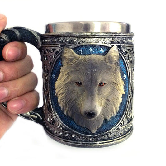 Wolf Face Coffee Cup Mug Gullei.com