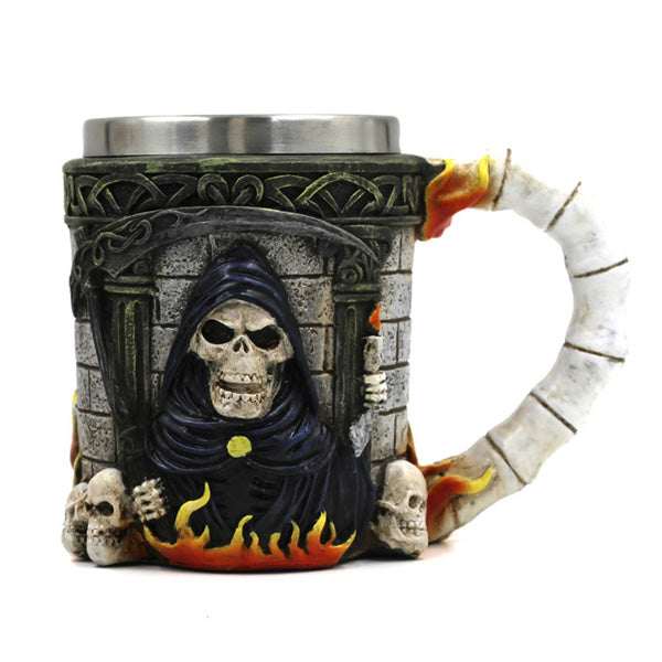 Skull Skeleton Coffee Cup Steel Mug Gullei.com