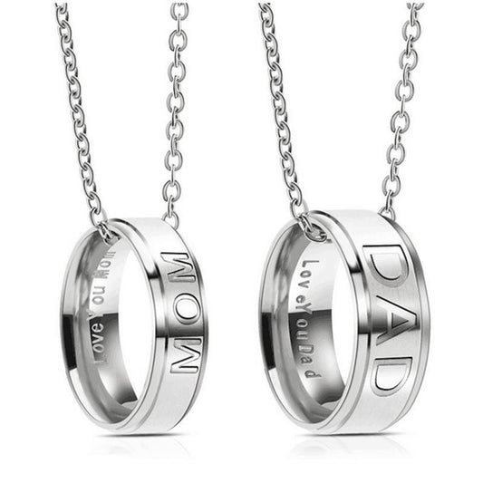 Matching Personalized Pendants Gift for Mom and Dad Gullei.com