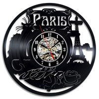 Paris France City Home Decoration Vinyl Wall Clock Gift Gullei.com