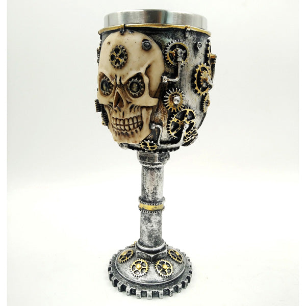 Skull Gears Ceramic Steel Goblet Cup Gullei.com