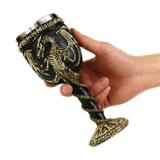 Dragon Skeleton Ceramic Steel Goblet Cup Gullei.com