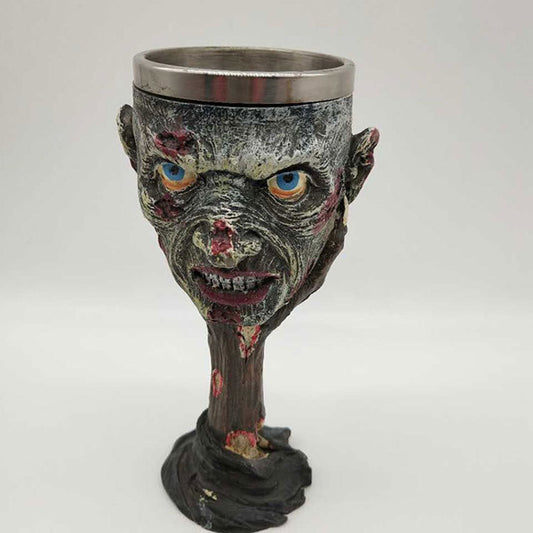 Scary Ceramic Steel Goblet Halloween Gift Gullei.com