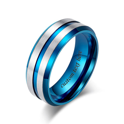 Custom Engraved Matte Ring for Men Gullei.com