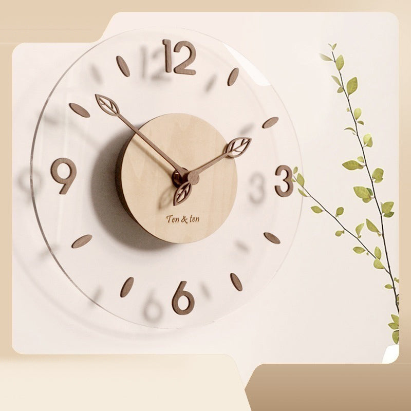 Nordic Wood Texture Silent Wall Deco Clock 25cm