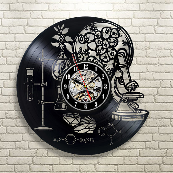 Creative Vinyl Wall Clock Gift for Chemistry Teacher Gullei.com