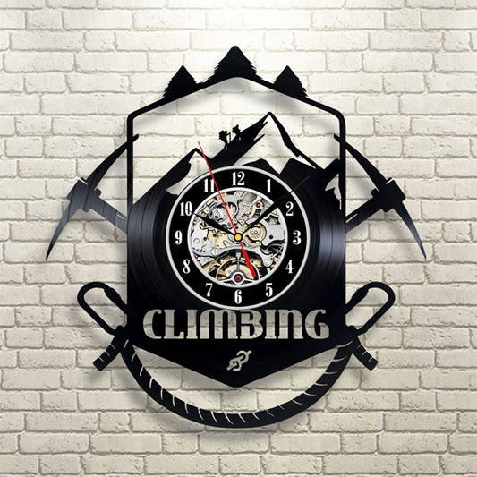 Best Gift for Hiking Climbing Lovers Wall Décor Vinyl Clock Gullei.com