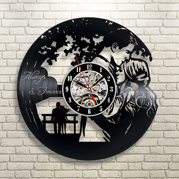 Personalized Vinyl Wall Clock Gift NewlyWed Couple Gullei.com