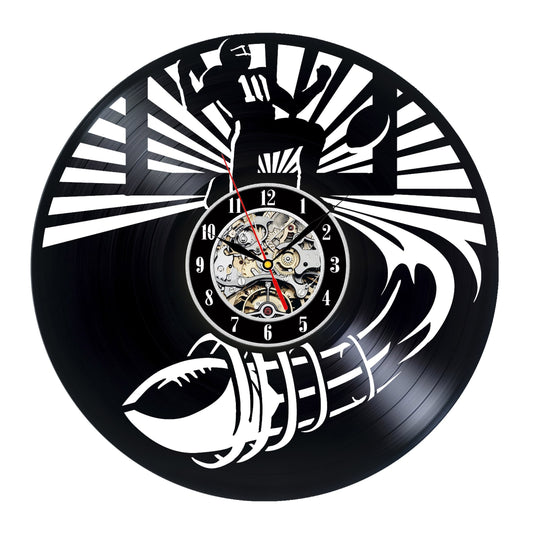 Unique American Football Design Vinyl Record Wall Clock Gullei.com