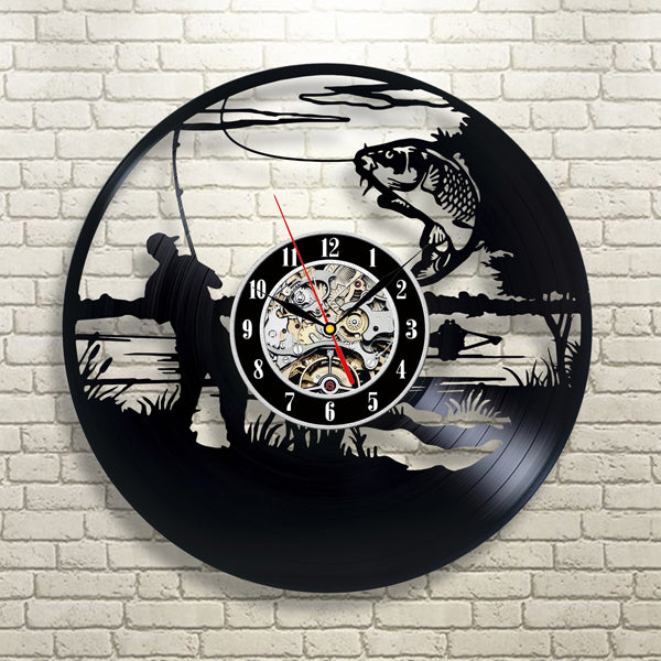 Best Gift for Fishing Hobby Vinyl Wall Clock Gullei.com