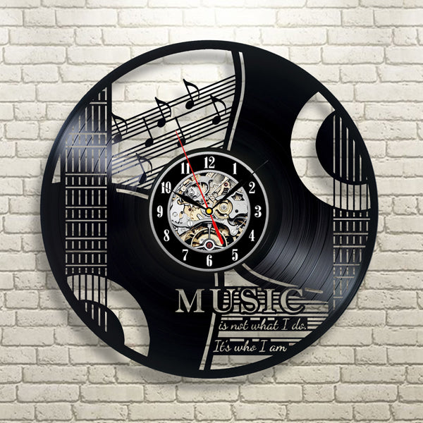 Best Birthday Gift for Guitarist Vinyl Wall Clock Gullei.com