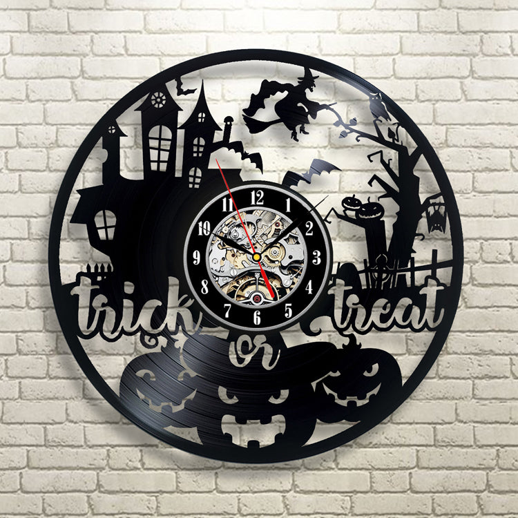 Creative Halloween Theme Vinyl Wall Clock Gullei.com